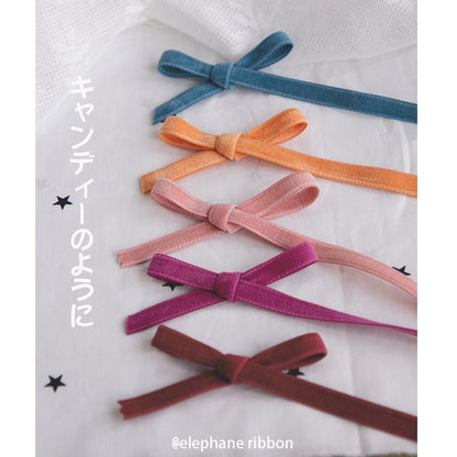 Colour Velvet Ribbon Single Face, Bowknot Party Decorations Christmas Ribbon Line