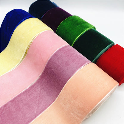 Velvet Ribbon, Handmade Wedding Decoration, Gift Wrapping, Party Ribbon, Sewing Fabric, DIY Hair Bows