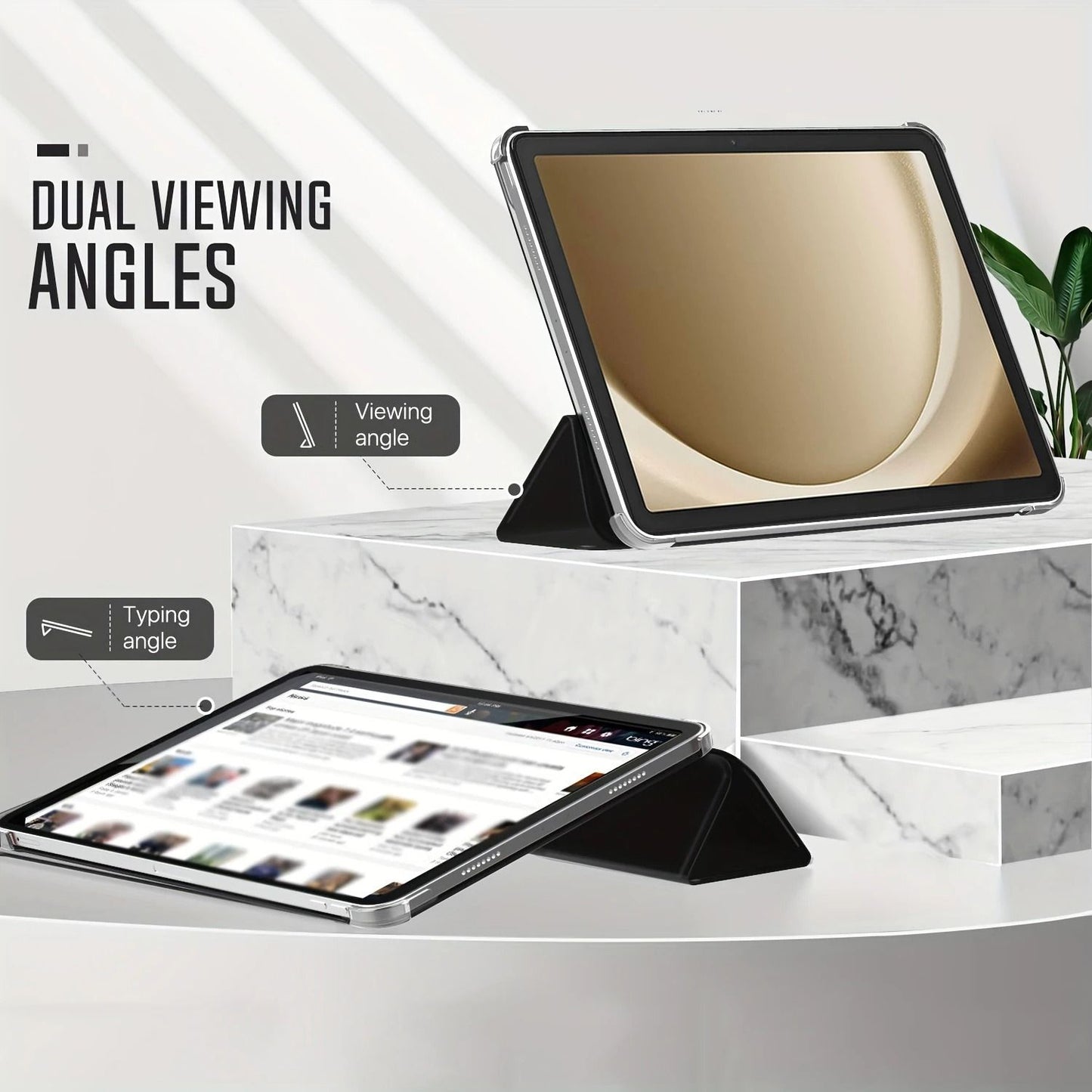 Tri Fold Flip Stand Cover for 11 inch Galaxy Tab A9 Plus