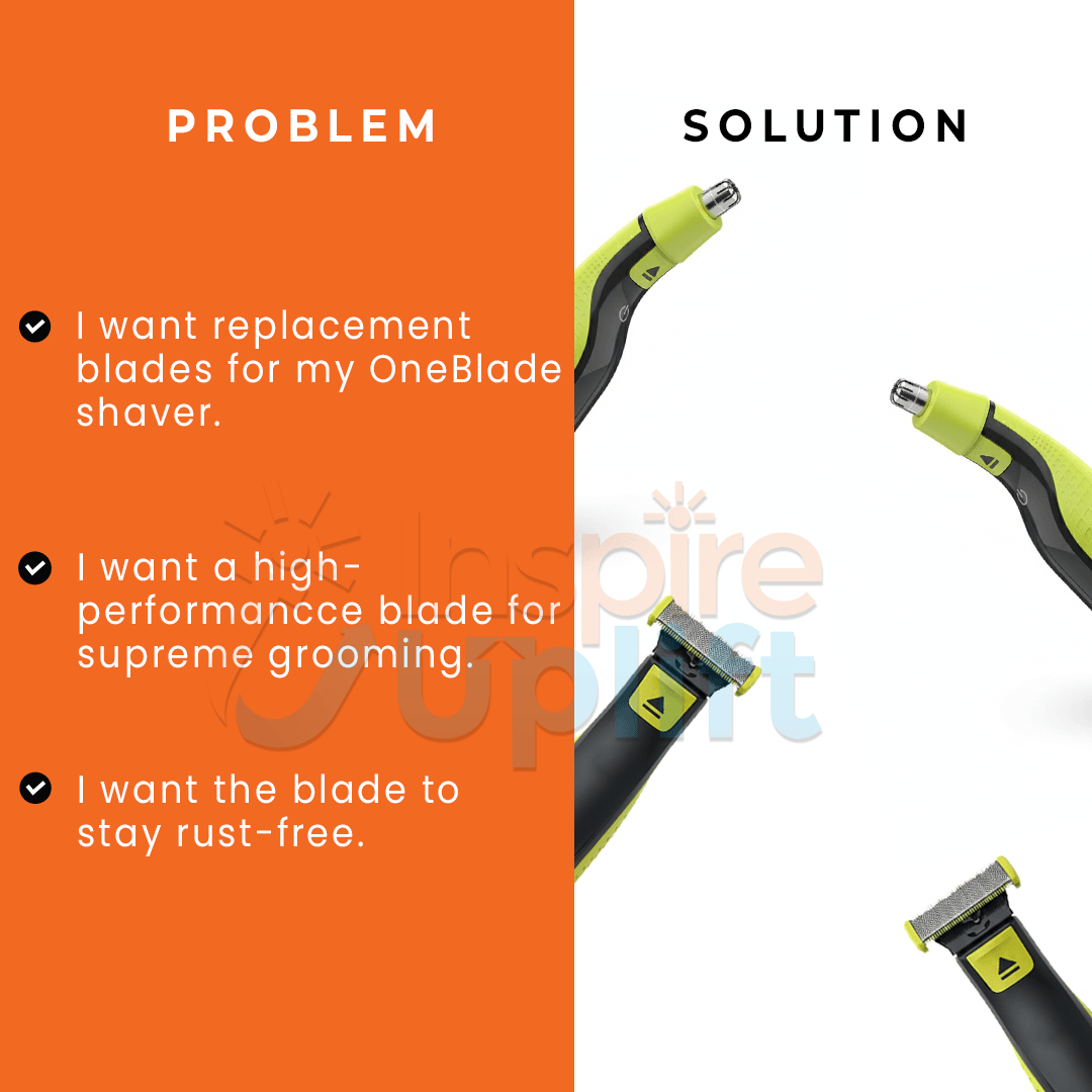 Electric Trimmer Shaver Blade Replacement Kit Compatible with OneBlade