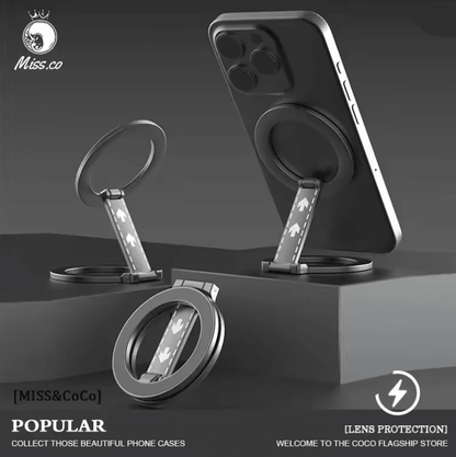 Double Sided Magnetic Phone Ring Holder with MagSafe Kickstand and Grip