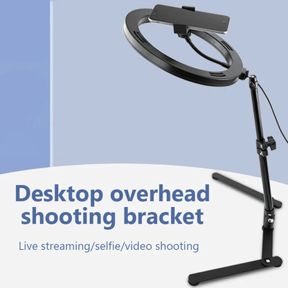 Dimmable LED Ring Light with Tripod and Phone Holder for Videos