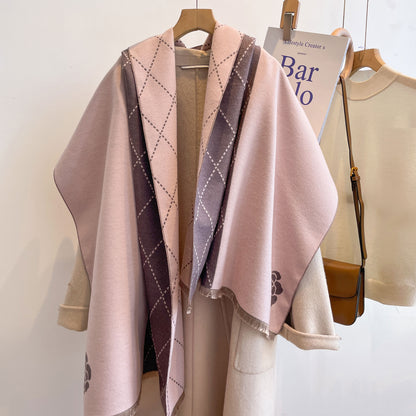 Luxury Designer Cashmere Scarf Women Winter Shawl & Wraps Hijab Thick Blanket Ladies Long Pashmina Echarpe Neckerchief