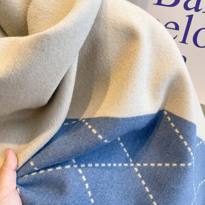 Luxury Designer Cashmere Scarf Women Winter Shawl & Wraps Hijab Thick Blanket Ladies Long Pashmina Echarpe Neckerchief