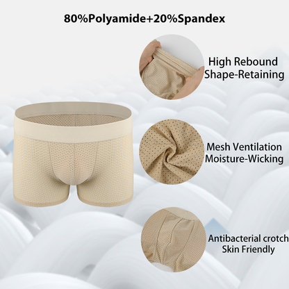 Men's Butt Enhancer Underwear, Sexy Boxer Shorts with Removable Padded Hip Lifter, Soft Shapewear & High Stretch Mesh