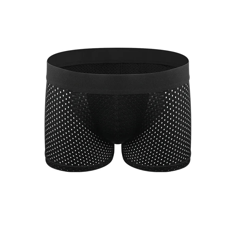 Men's Butt Enhancer Underwear, Sexy Boxer Shorts with Removable Padded Hip Lifter, Soft Shapewear & High Stretch Mesh