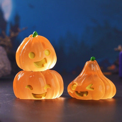 Halloween ghost luminous pumpkin lantern desktop ornaments micro landscape creative station home decoration crafts Holid