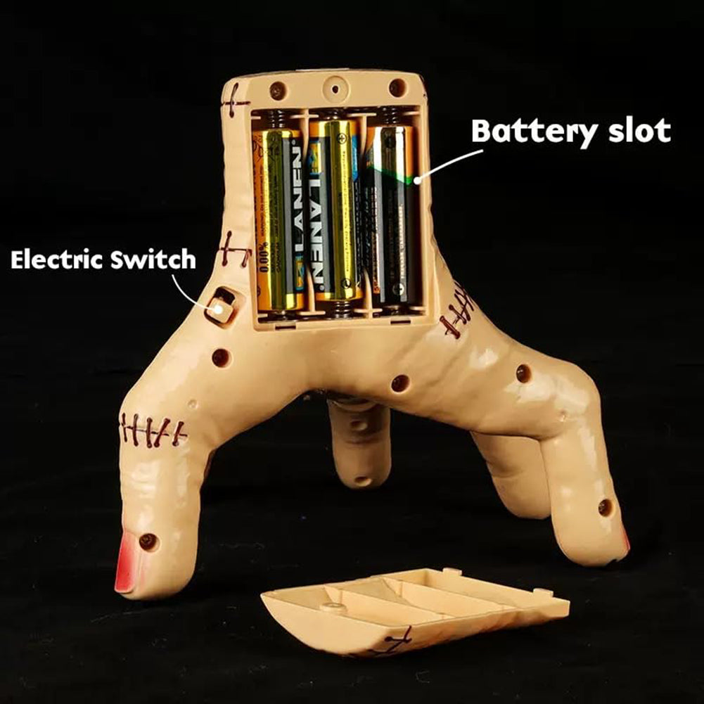 Halloween Horror Props Electric Crawling Broken Hands Wednesday Thing Hand Latex Figurine Home Desktop Decor Party Costu