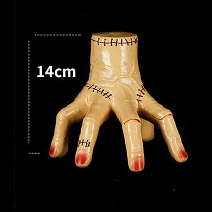 Halloween Horror Props Electric Crawling Broken Hands Wednesday Thing Hand Latex Figurine Home Desktop Decor Party Costu