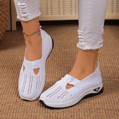 Women's Orthopedic Walking Sneakers – Breathable Slip-On Casual Shoes with Soft Sole & Non-Slip Comfort