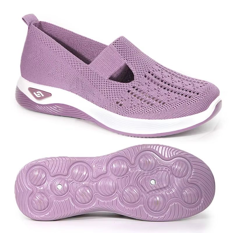 Women's Orthopedic Walking Sneakers – Breathable Slip-On Casual Shoes with Soft Sole & Non-Slip Comfort