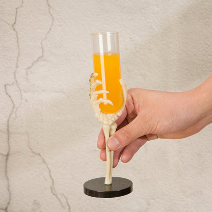 Halloween Eerie Tableware Skeleton Hand Arm Design Plastic Champagne Flutes Mixed Color Halloween Party Decor Haunted House