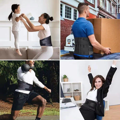 Lumbar Support for Sciatica Relief, Back Brace for Lower Back Pain with Breathable Waist Support for Heavy Lifting