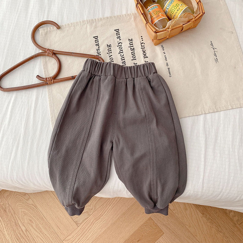 Toddler Boys Girls Jogger Pants, Spring Simple Loose Unisex Solid Trousers, Infant Kids Stretch Sport Pants for Children
