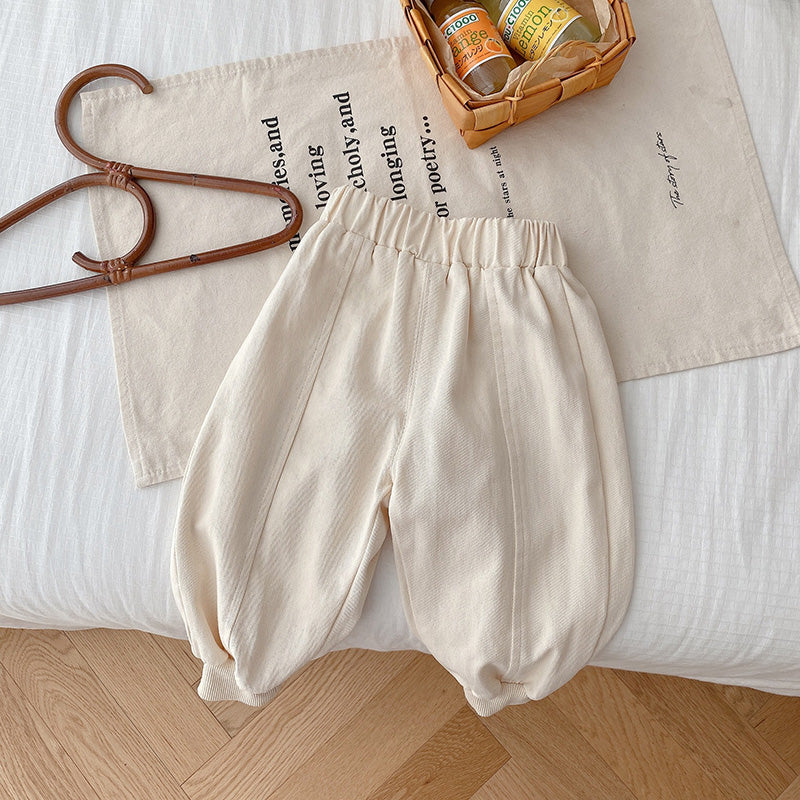 Toddler Boys Girls Jogger Pants, Spring Simple Loose Unisex Solid Trousers, Infant Kids Stretch Sport Pants for Children