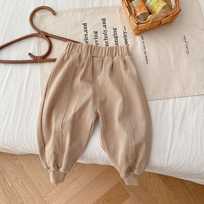 Toddler Boys Girls Jogger Pants, Spring Simple Loose Unisex Solid Trousers, Infant Kids Stretch Sport Pants for Children