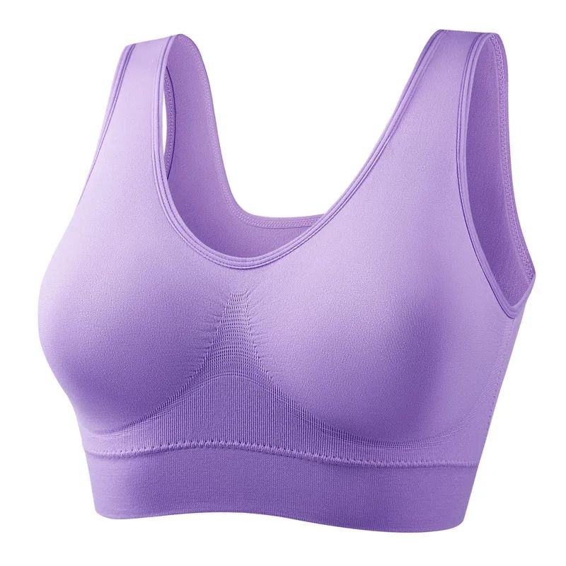 Active Womens Sports Bra Plus Size Seamless Yoga Top