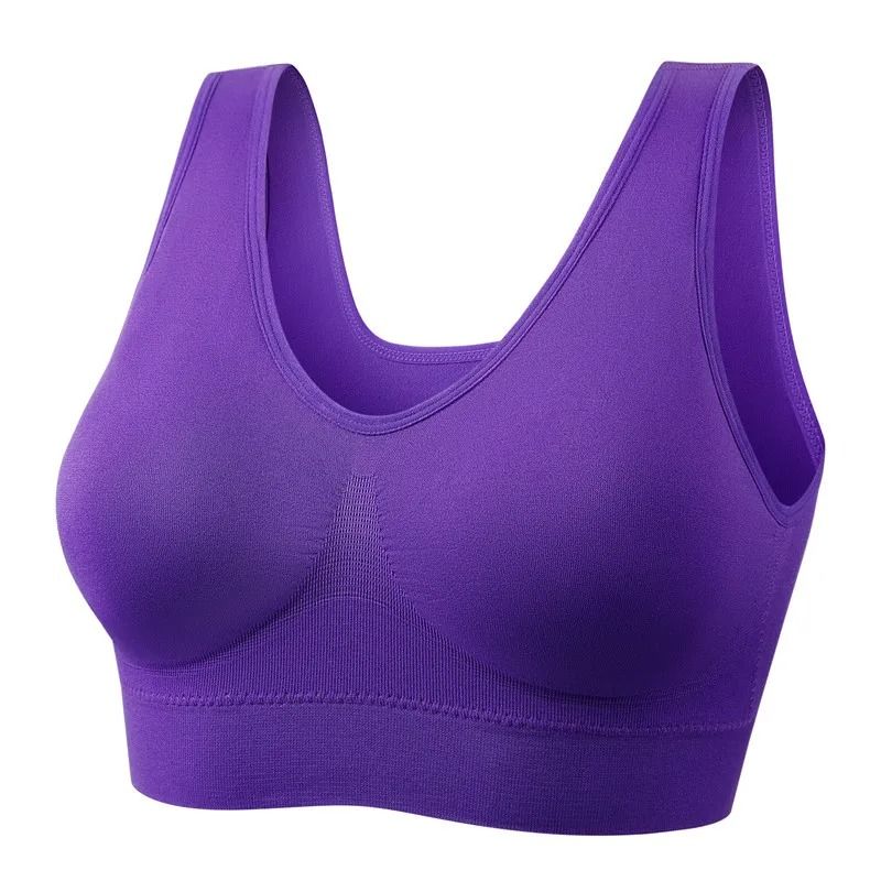 Active Womens Sports Bra Plus Size Seamless Yoga Top