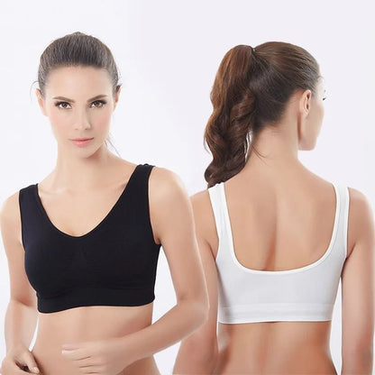 Active Womens Sports Bra Plus Size Seamless Yoga Top
