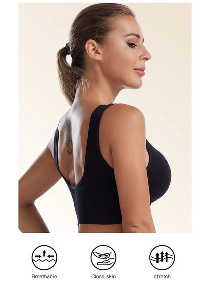 Active Womens Sports Bra Plus Size Seamless Yoga Top