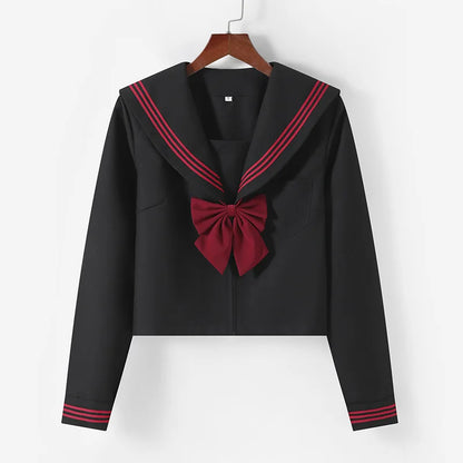 Authentic JK School Uniform, Orthodox Sailor Suit Cosplay Costume, Anime Outfit Set with Top and Skirt for Girls