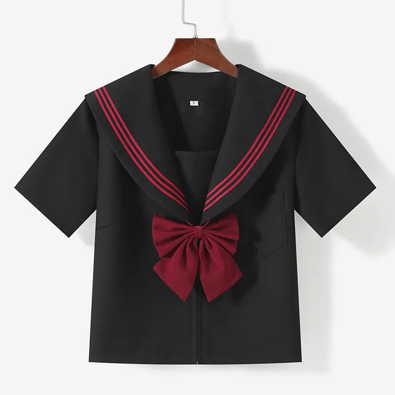 Authentic JK School Uniform, Orthodox Sailor Suit Cosplay Costume, Anime Outfit Set with Top and Skirt for Girls