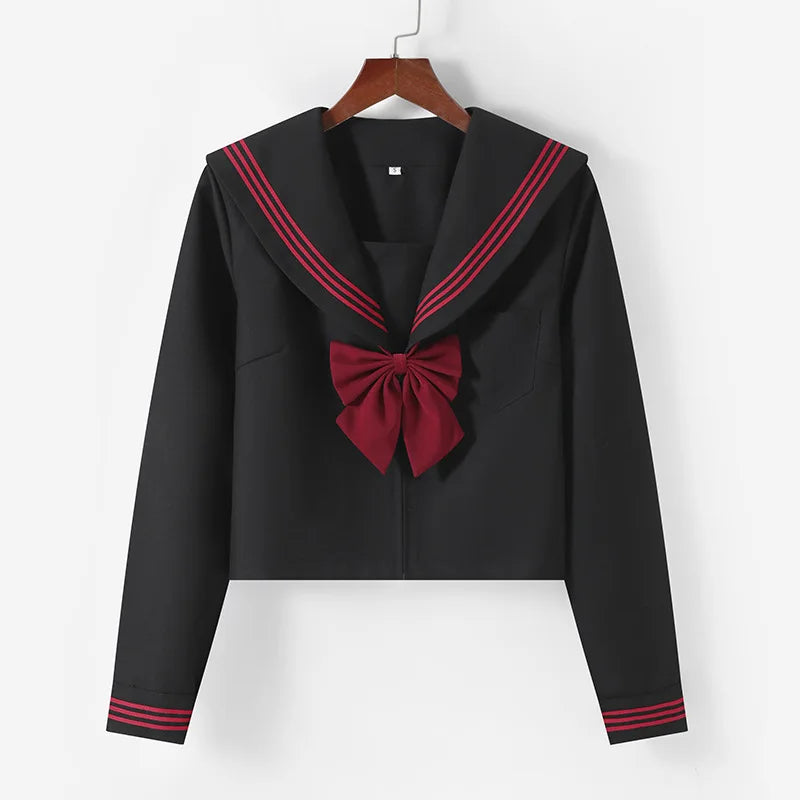 Authentic JK School Uniform, Orthodox Sailor Suit Cosplay Costume, Anime Outfit Set with Top and Skirt for Girls