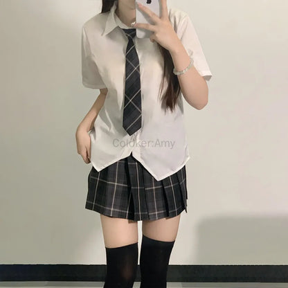 Anime Cosplay Costume, School Uniform Sets for Women, Winter Blazer, Pleated Skirt and Sailor Tie, Girl Autumn Fashion