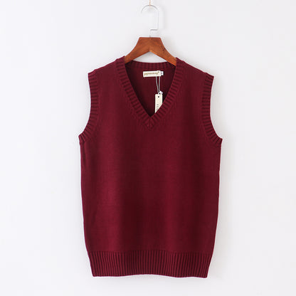 Anime Cosplay Vest, JK School Uniform Sweater, Cute Knit Coat for Girls, Halloween Winter Costume
