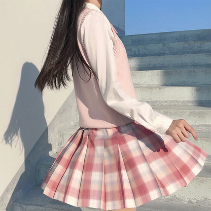 Women's Sleeveless Knit Vest, Striped V Neck Sweater Pullover for Spring Autumn, JK School Uniform, Student Clothes