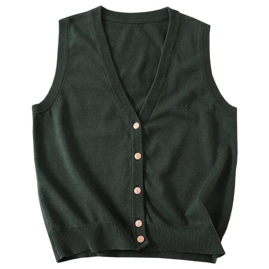 JK Uniform Knit Vest, Gyaru School Cardigan, Girls Preppy Sweater Vest for High School Class, Autumn Fashion