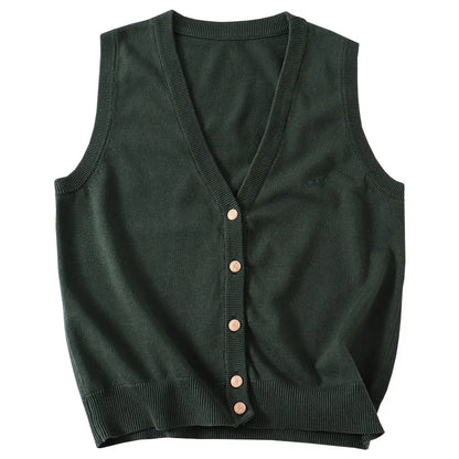 JK Uniform Knit Vest, Gyaru School Cardigan, Girls Preppy Sweater Vest for High School Class, Autumn Fashion