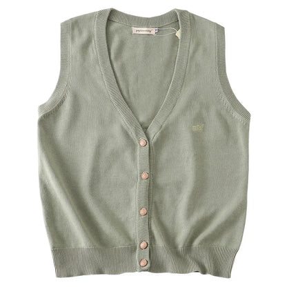 JK Uniform Knit Vest, Gyaru School Cardigan, Girls Preppy Sweater Vest for High School Class, Autumn Fashion