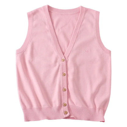 JK Uniform Knit Vest, Gyaru School Cardigan, Girls Preppy Sweater Vest for High School Class, Autumn Fashion