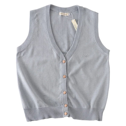 JK Uniform Knit Vest, Gyaru School Cardigan, Girls Preppy Sweater Vest for High School Class, Autumn Fashion