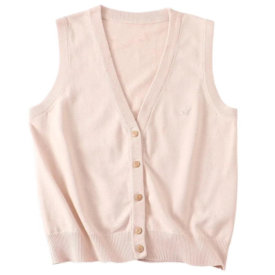 JK Uniform Knit Vest, Gyaru School Cardigan, Girls Preppy Sweater Vest for High School Class, Autumn Fashion