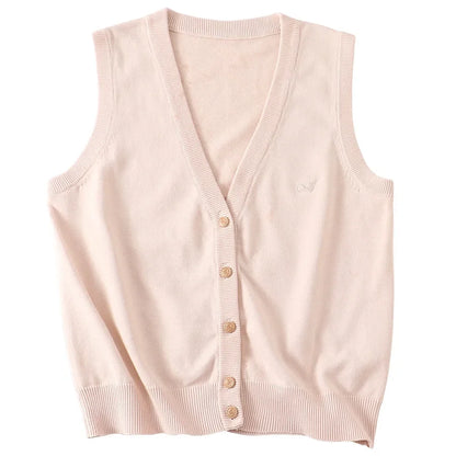 JK Uniform Knit Vest, Gyaru School Cardigan, Girls Preppy Sweater Vest for High School Class, Autumn Fashion
