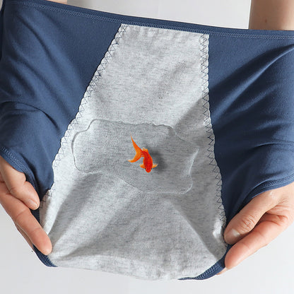 High Waist Leak Proof Menstrual Womens Panties, Widen Period Cotton Underwear Physiological Female Briefs