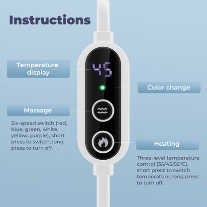 Heated Steam Eyemask USB with Remote Control, Hot Compress Eye Mask 6-Vibration Massage, Dry Eyes Relief for Sleep