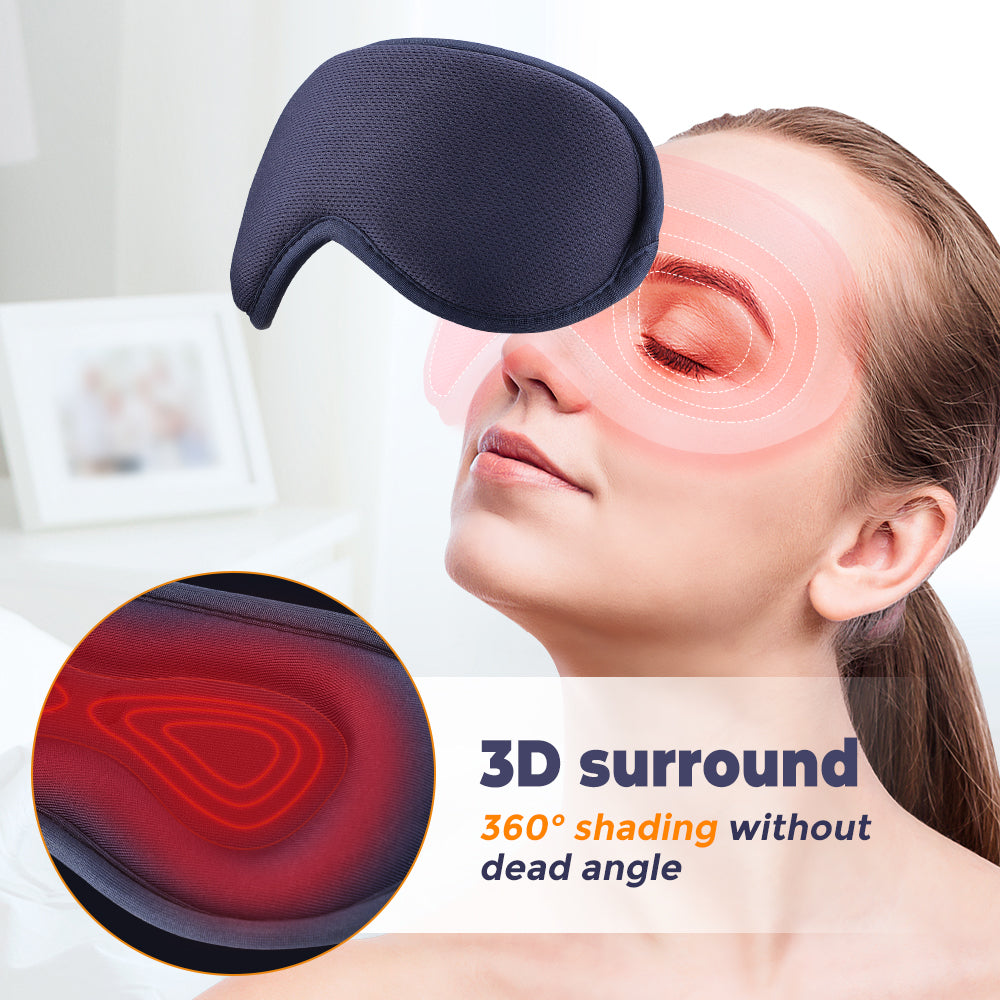 Heated Steam Eyemask USB with Remote Control, Hot Compress Eye Mask 6-Vibration Massage, Dry Eyes Relief for Sleep