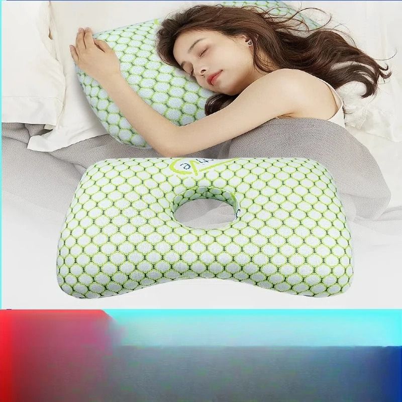 Bamboo Fiber Single Hole Ear Pillow for Side Sleepers
