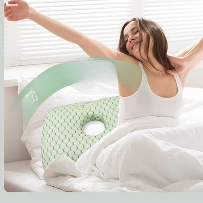 Bamboo Fiber Single Hole Ear Pillow for Side Sleepers