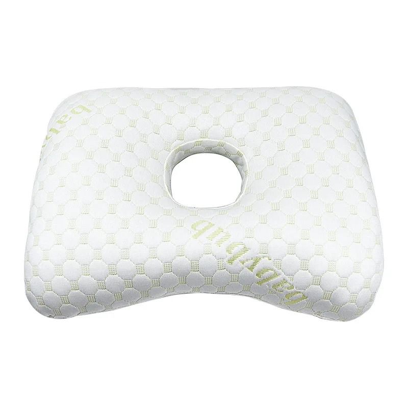 Bamboo Fiber Single Hole Ear Pillow for Side Sleepers