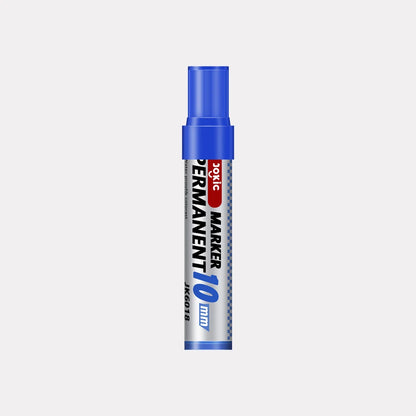 4 Color Permanent Marker Pens Set, Waterproof Ink, Fine and Broad 10mm Nib, Black Blue Red Green