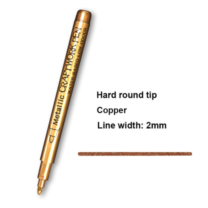 Metallic Marker Pens, Gold and Silver Permanent Art Markers, Brush Tip for Manga, Crafts, Scrapbooking, School Stationer