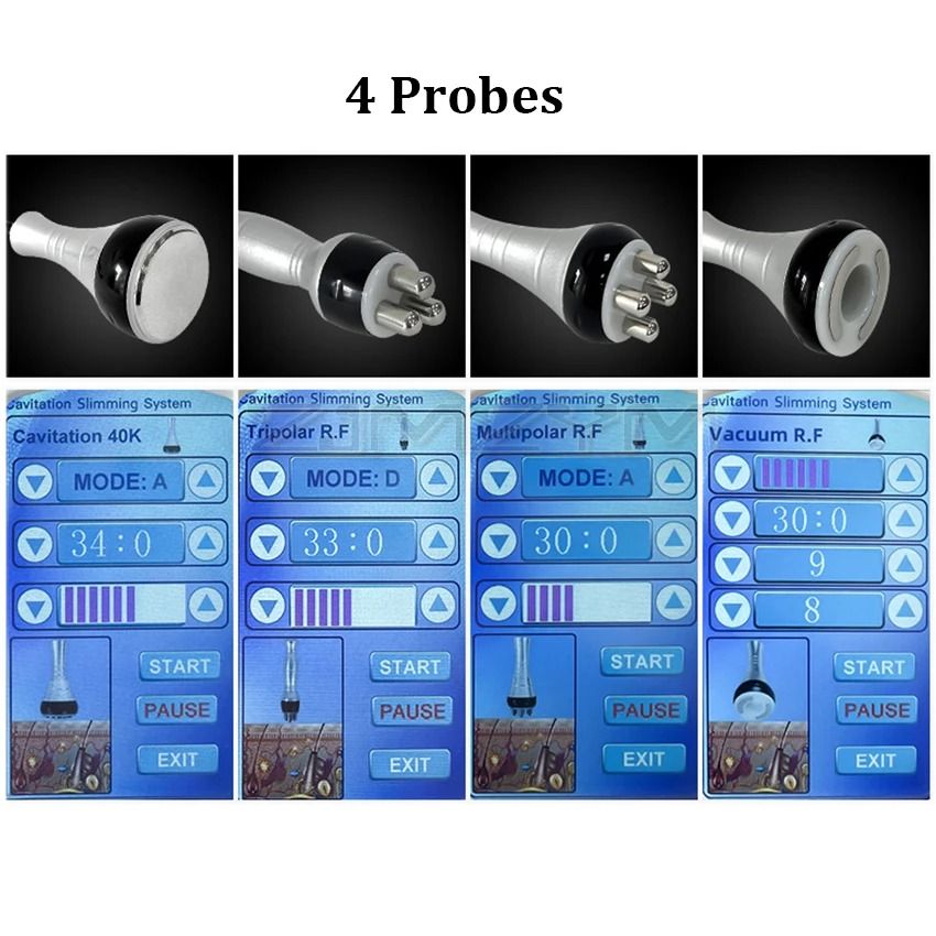 40K Cavitation Machine 4 1 Ultrasonic RF Body Shaping Device