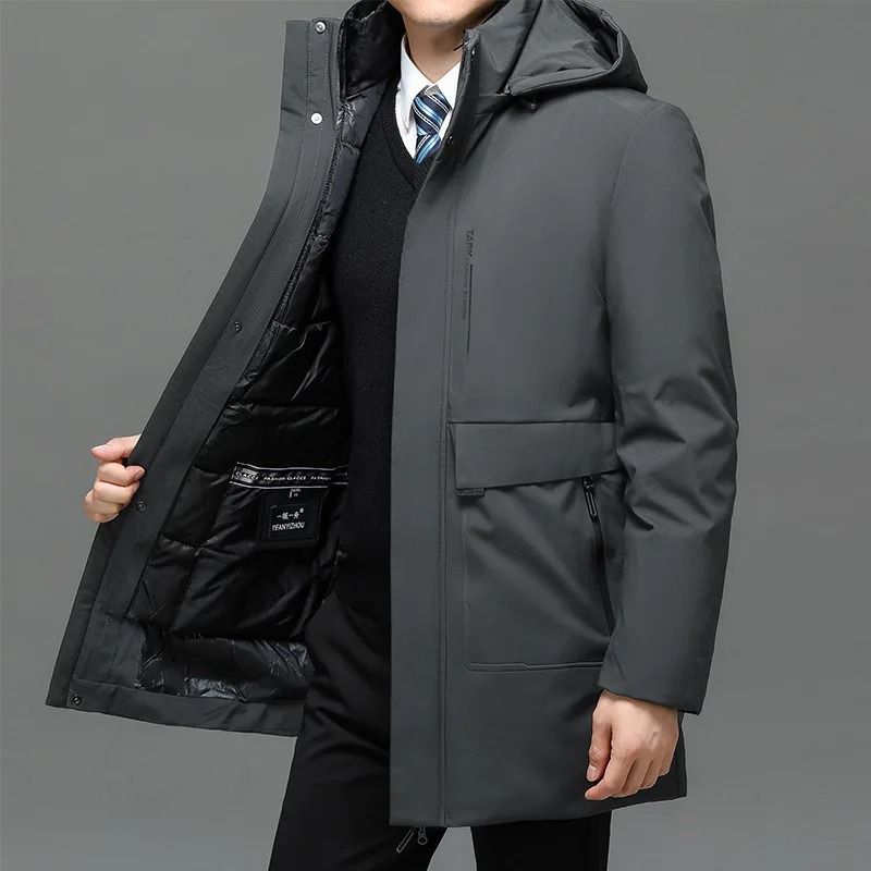 Men Winter Parka Thick Warm Duck Down Jacket Waterproof Windproof