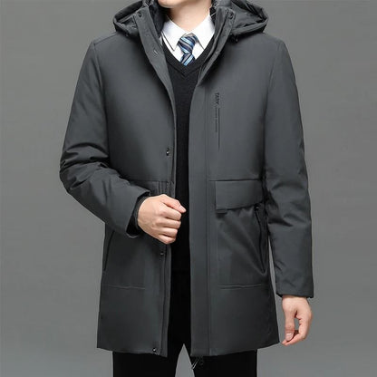 Men Winter Parka Thick Warm Duck Down Jacket Waterproof Windproof