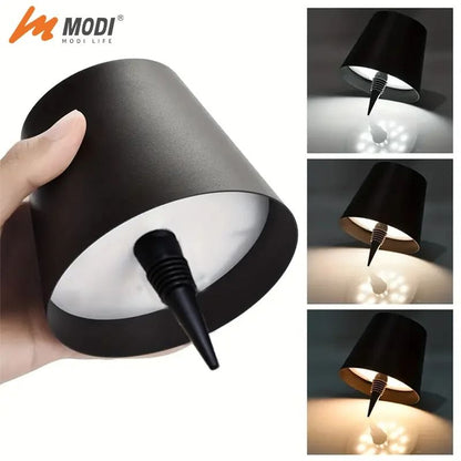 Wireless Wine Bottle Lamp Touch Control 3 Color Stepless Dimming Cork Light