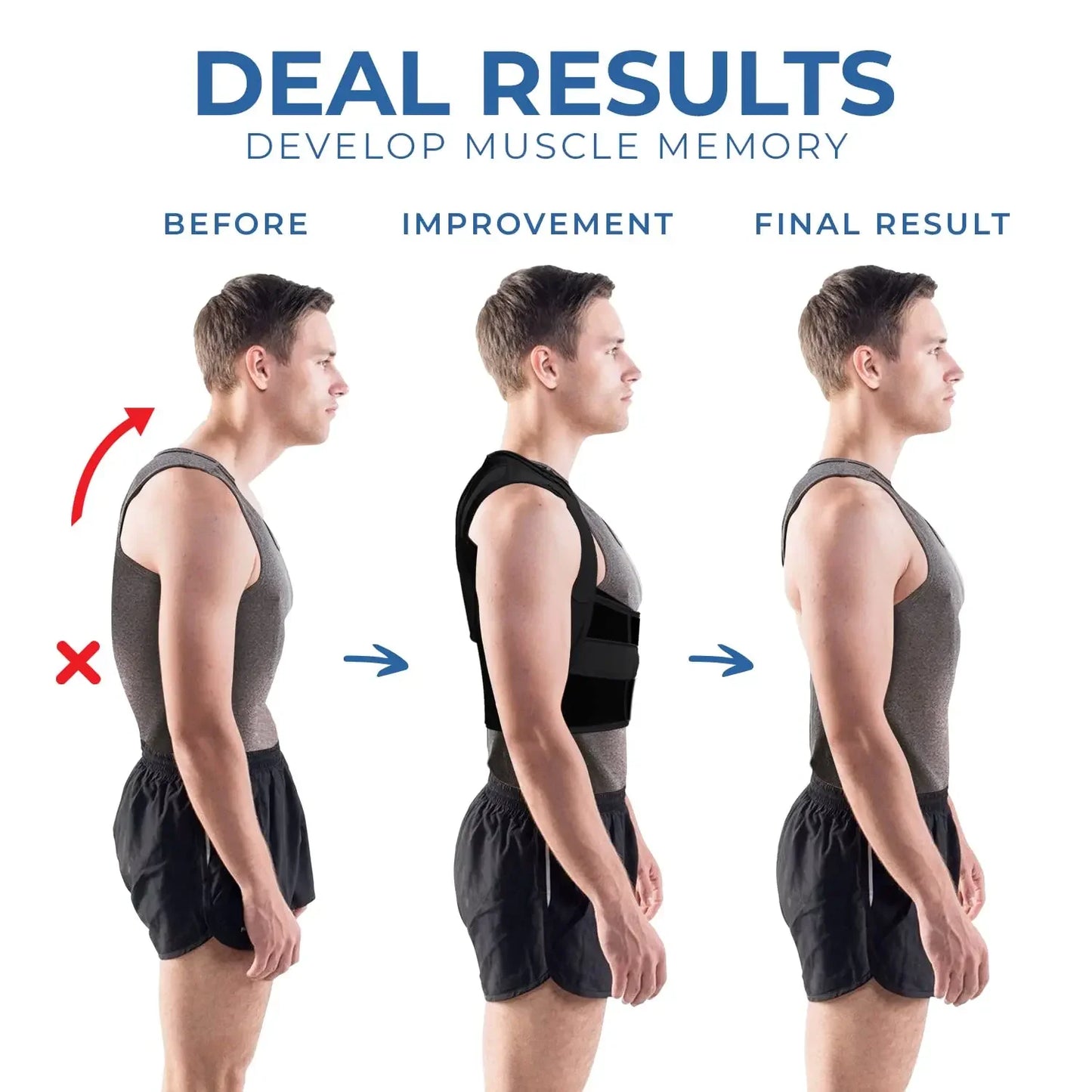 Back Lumbar Shoulder Posture Support, Back Brace Posture Corrector for Men Women, Pain Relief Muscle Memory Support